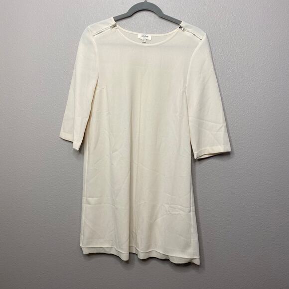 Umgee Cream Pleated Back Shift‎ Dress Size M - Picture 3 of 9